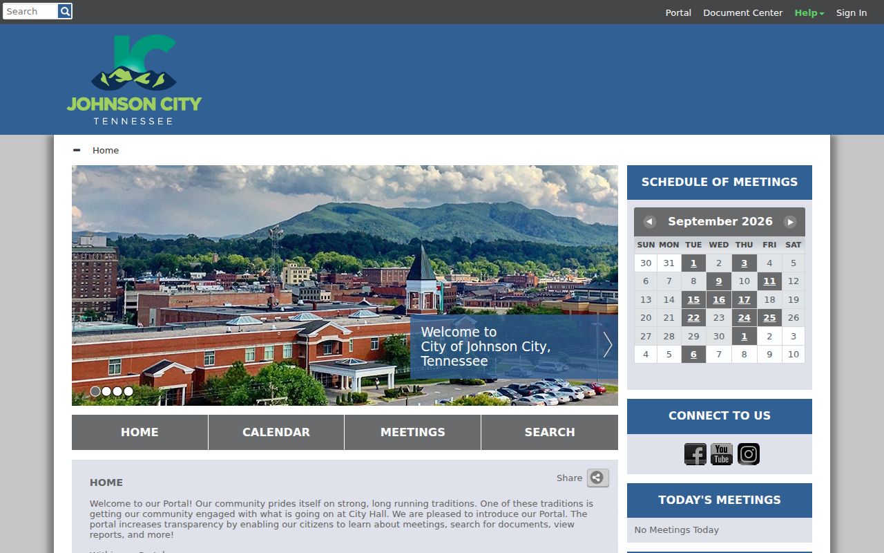 Johnson City warrant records navigation through the official city records portal