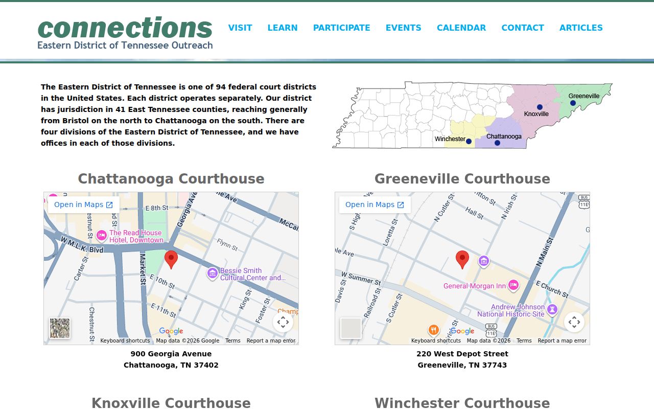 Carter County federal warrant records division route through the Eastern District of Tennessee